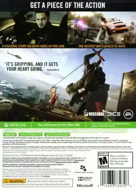 Battlefield Hardline (USA) box cover back